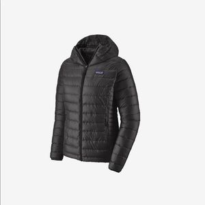 Patagonia black down sweater hoodie, size medium